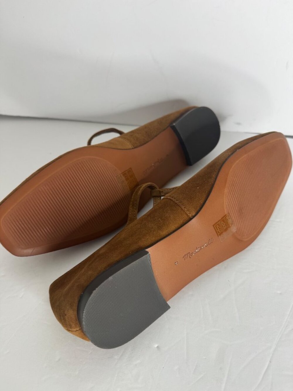 Madewell The Mylie T-Strap Flat Shoes Tan Suede Size 8 New - Picture 7 of 7